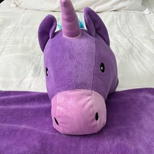 Cuddle Covers Purple Unicorn Pillow Cover